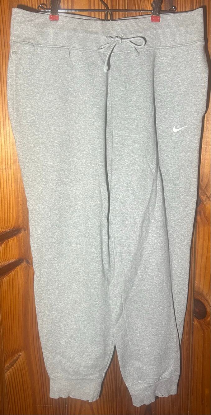 Nike Men’s Fleece Joggers Gray Drawstring Gym Athletic Tech Swoosh Size XL